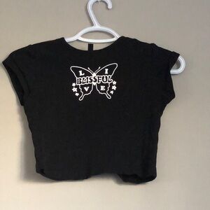 Black cute crop top from h&m